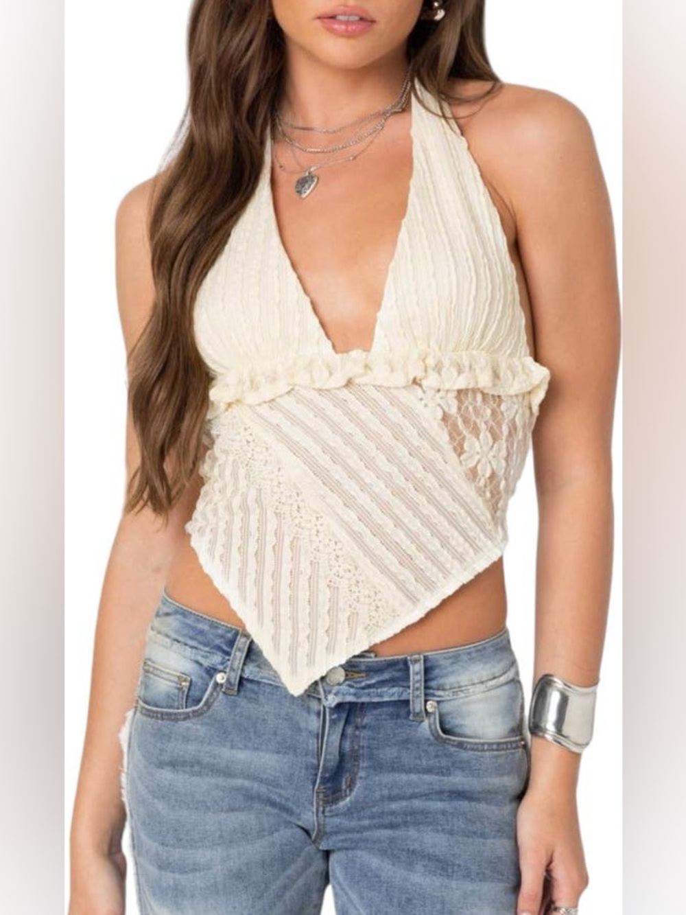 Lace Halter Camisole Top
